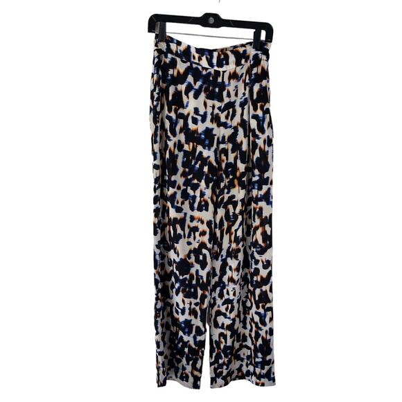 Wayfe Women's‎ Size Large Tall Printed Flowy Wide Leg High Rise Pants - Picture 1 of 9